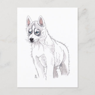 Carte postale de marionnettes sibériennes Husky 20