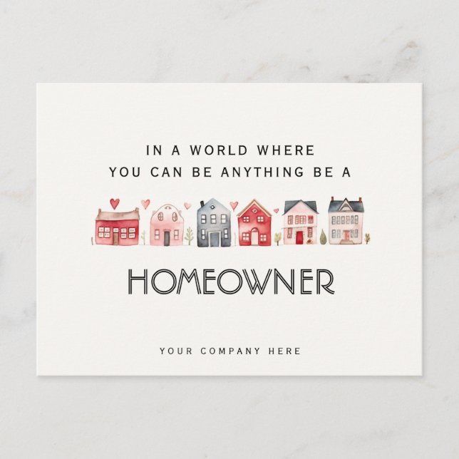 Carte postale de marketing immobilier pour proprié (Devant)