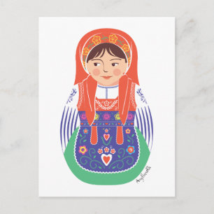Carte postale de Matriochka portugaise