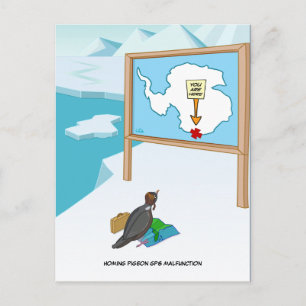 Carte postale de mauvais fonctionnement GPS Pigeon