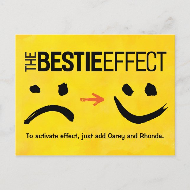 Carte postale de meilleur ami, l'effet de Bestie (Devant)