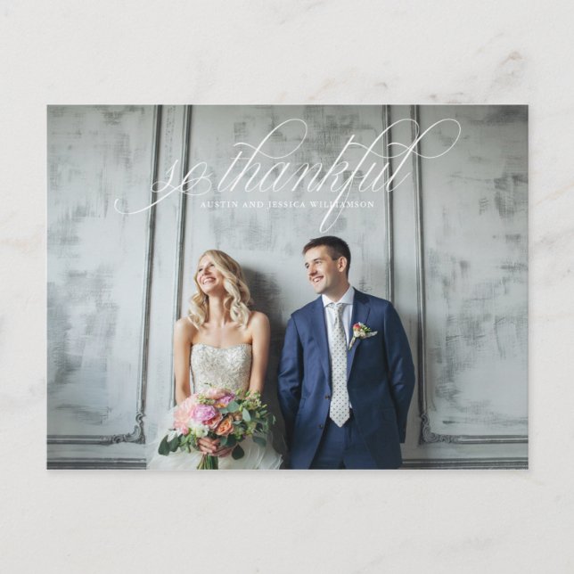 Carte postale de Merci Mariage si reconnaissante (Devant)