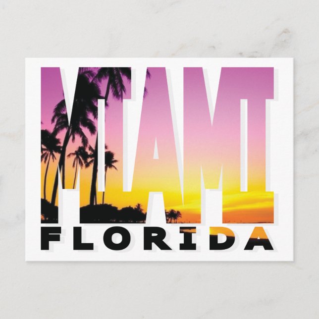 Carte postale de Miami, Floride (Devant)