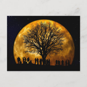 Carte postale de minuit Pleine lune