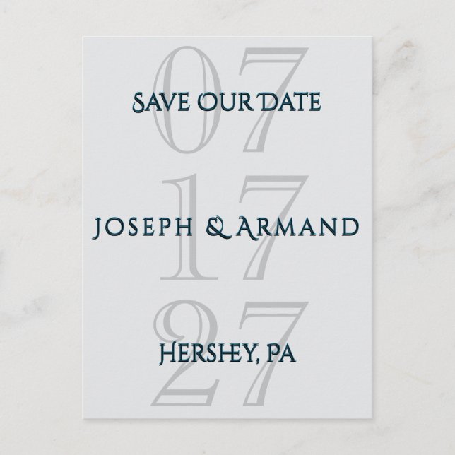 Carte postale de mise en page Simply Silver Save t (Devant)