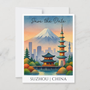 Carte postale de mise en vente à l'aquarelle de Su