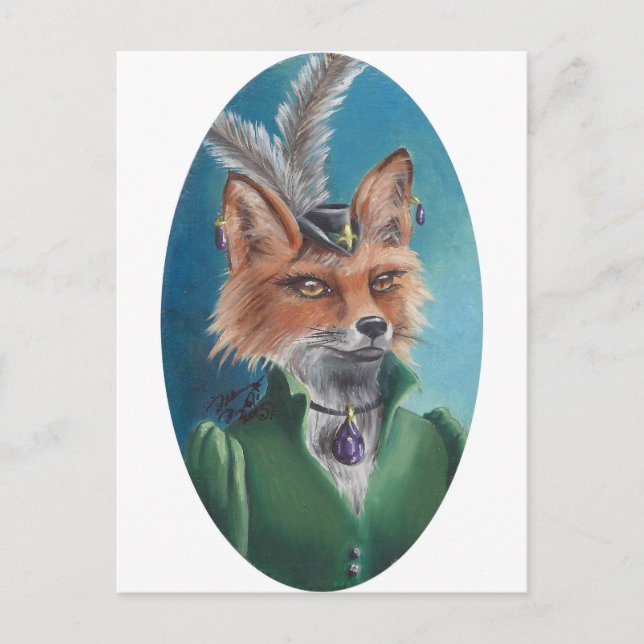 Carte postale de Mme Fox Animal Carte postale Rena (Devant)
