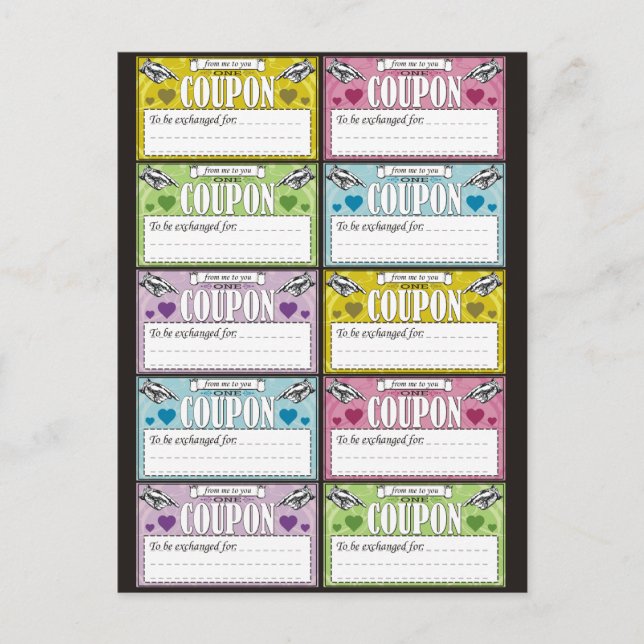 Carte Postale De moi à vous Coupons (Devant)