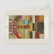 Carte postale de motifs autochtones dans les texti