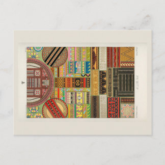 Carte postale de motifs autochtones dans les texti