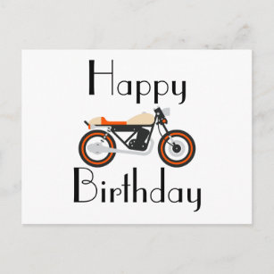 Cartes Postales Joyeux Anniversaire Moto Originales Zazzle Ca