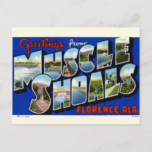 Carte postale de Muscle Shoals, AL