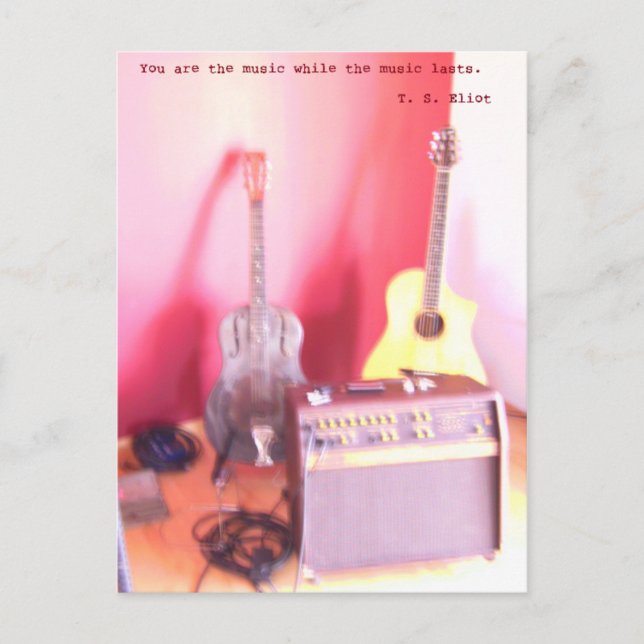 Carte postale de musique guitare (Devant)