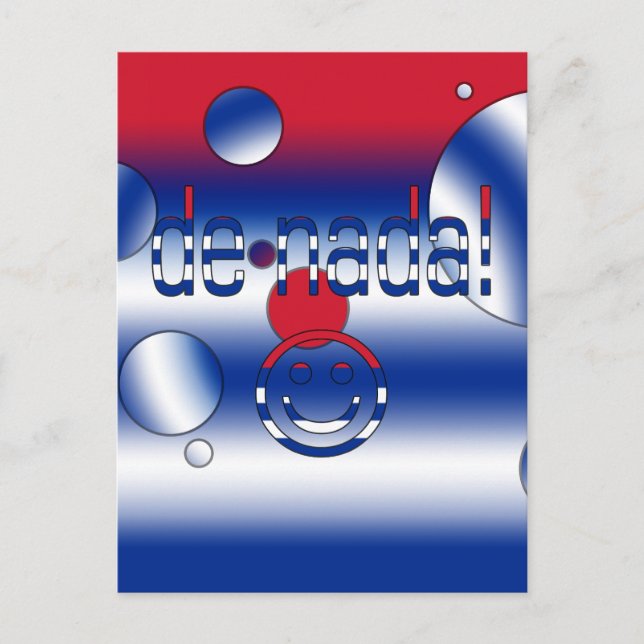 Carte Postale De Nada ! Cuba Drapeau couleurs Pop Art (Devant)