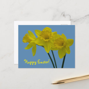Carte postale de narcisse "Joyeuses Pâques"