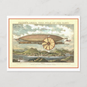 Carte postale de navire aérien vintage