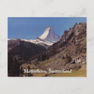 Carte postale de neige sur Matterhorn Blue Sky Alp