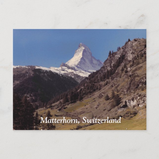 Carte postale de neige sur Matterhorn Blue Sky Alp (Devant)