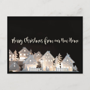 Carte Postale De New Home Maisons de Noël illuminées
