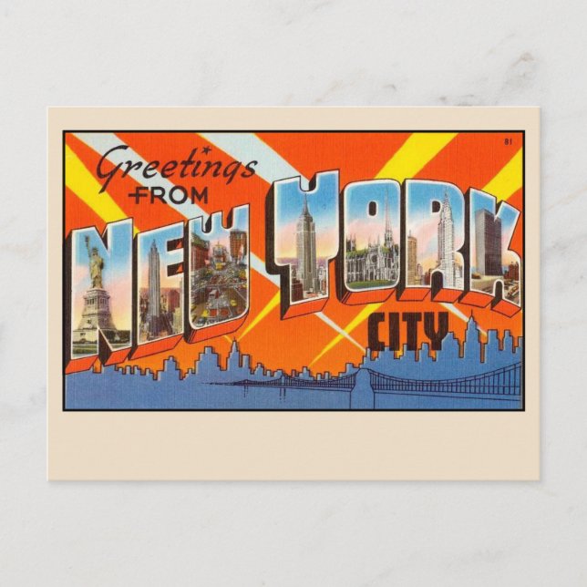 Carte postale de New York City (Devant)
