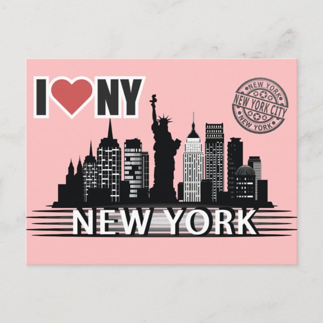 Carte postale de New York - Skyline & Big Apple Mo (Devant)
