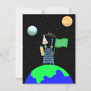Carte postale de Noël à thème Alien par Jo Images