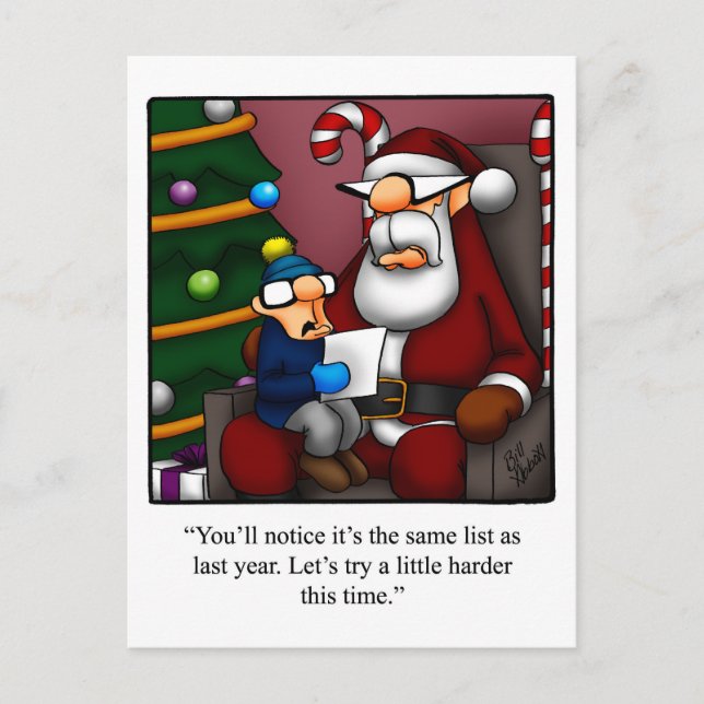 Carte postale de Noël amusant (Devant)