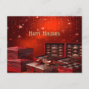 Carte postale de Noël au chocolat