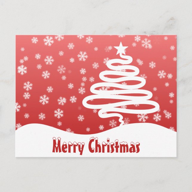 Carte postale de Noël blanc (Devant)