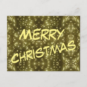 Carte postale de Noël brillant d'or