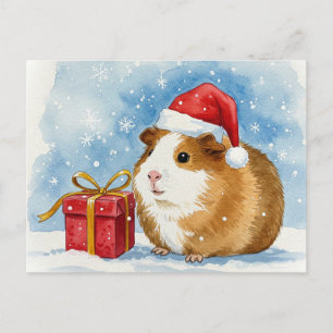Carte postale de Noël Cavia Cavia Cavia