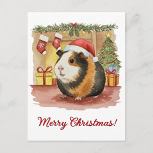 Carte postale de Noël Cavia Cavia Cavia