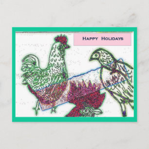 Carte postale de Noël Chicken Joy