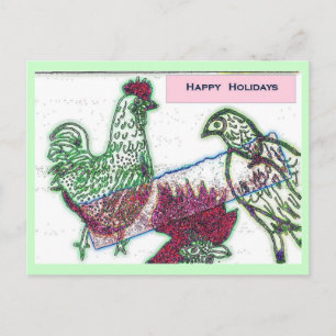 Carte postale de Noël Chicken Joy - Customisé