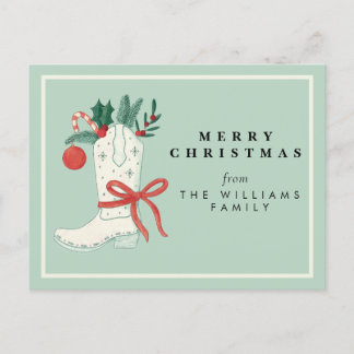 Carte postale de Noël Cowboy