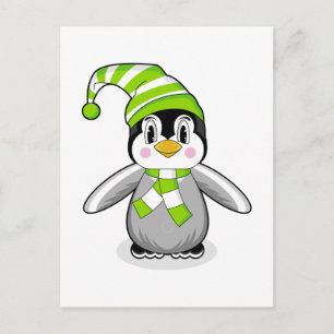 Carte postale de Noël de bébé Penguin