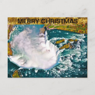 Carte postale de Noël de chutes du Niagara