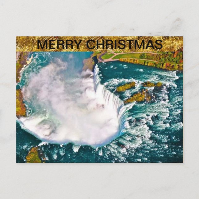 Carte postale de Noël de chutes du Niagara (Devant)