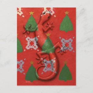 Carte postale de Noël de Gecko