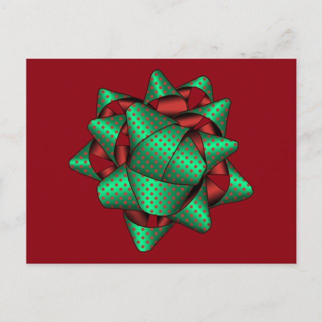 Carte postale de Noël de la corbeille verte (Devant)