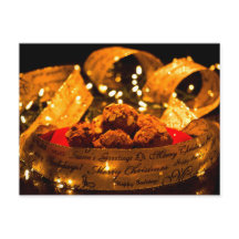 Carte postale de Noël de la recette de muffin à ép