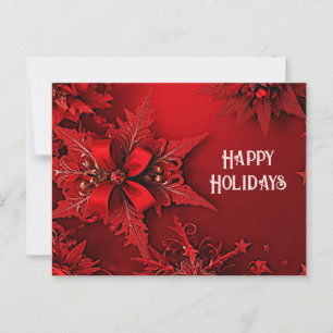 Carte postale de Noël de Noël au ruban rouge
