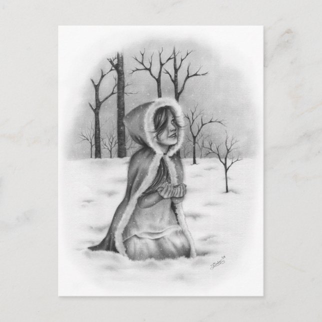 Carte postale de Noël de Noël pour les flocs à nei (Devant)