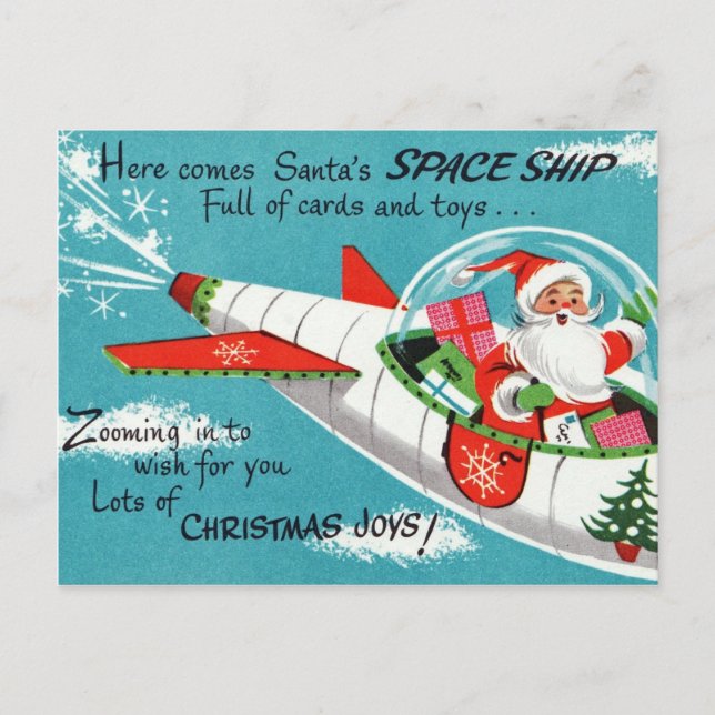 Carte postale de Noël de Père Noël (Devant)