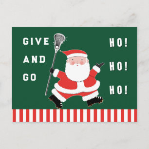 Carte postale de Noël de sport de crosse