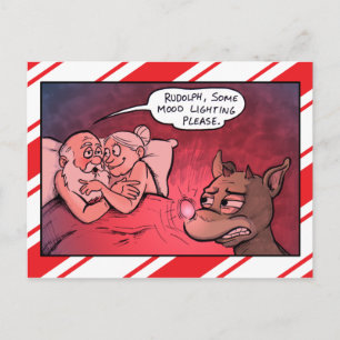 Carte postale de Noël d'éclairage d'humeur du père
