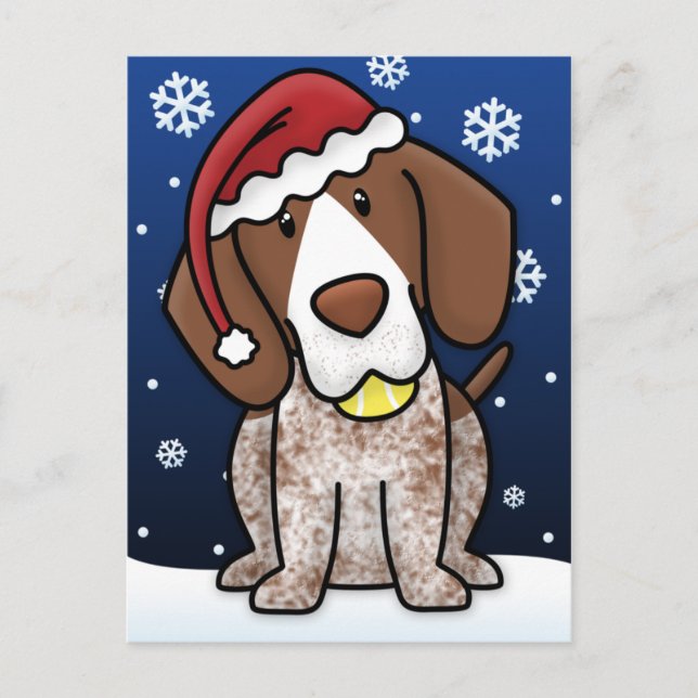 Carte postale de Noël d'indicateur de Shorthair (Devant)