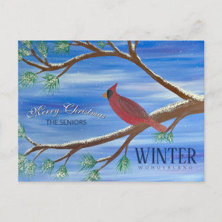Carte postale de Noël du Cardinal d'hiver