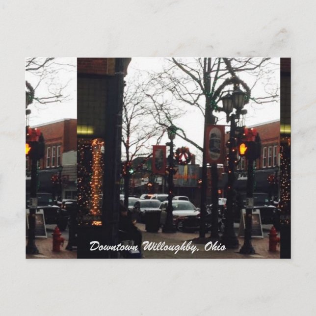 Carte postale de Noël du centre-ville de Willoughb (Devant)