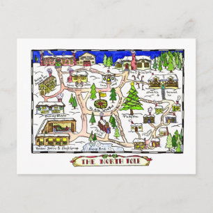 Carte postale de Noël du Pôle Nord